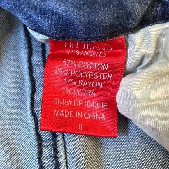HH JEANS LOS ANGELES stretch 5 button high rise skinny jeans in women’s size 0 - Picture 10 of 10